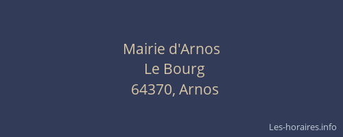 Mairie d'Arnos