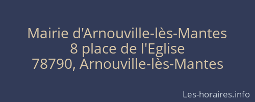Mairie d'Arnouville-lès-Mantes