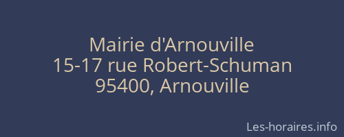 Mairie d'Arnouville