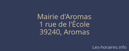 Mairie d'Aromas