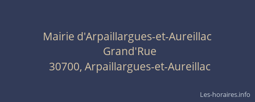 Mairie d'Arpaillargues-et-Aureillac