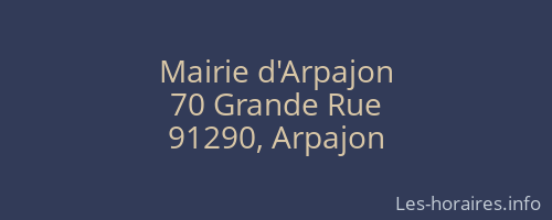 Mairie d'Arpajon
