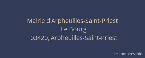 Mairie d'Arpheuilles-Saint-Priest