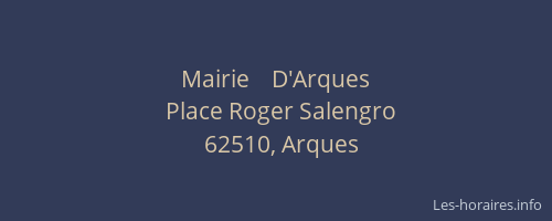 Mairie    D'Arques