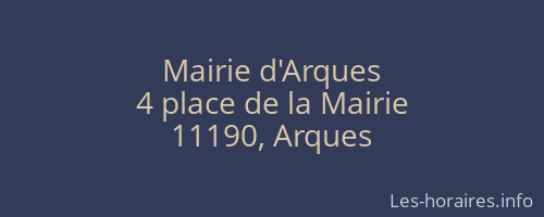 Mairie d'Arques
