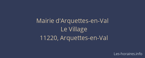 Mairie d'Arquettes-en-Val