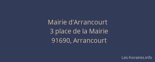 Mairie d'Arrancourt