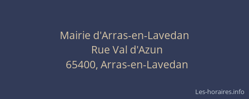Mairie d'Arras-en-Lavedan