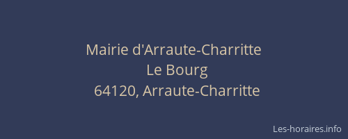 Mairie d'Arraute-Charritte