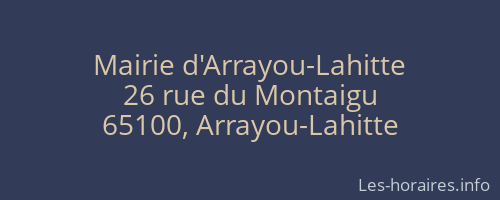 Mairie d'Arrayou-Lahitte