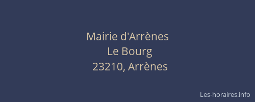 Mairie d'Arr&egrave;nes