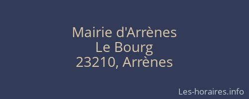 Mairie d'Arrènes