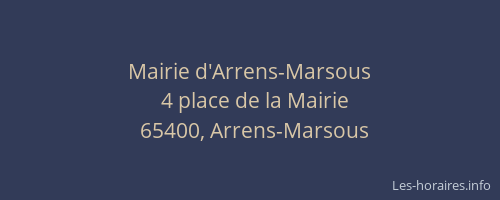Mairie d'Arrens-Marsous