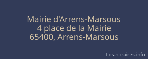 Mairie d'Arrens-Marsous