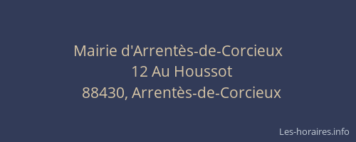 Mairie d'Arrent&egrave;s-de-Corcieux