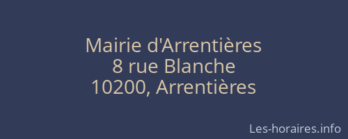 Mairie d'Arrentières