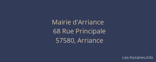 Mairie d'Arriance