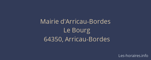 Mairie d'Arricau-Bordes