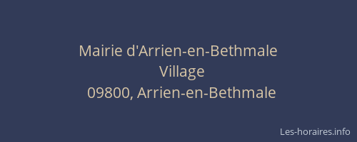 Mairie d'Arrien-en-Bethmale