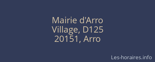 Mairie d'Arro