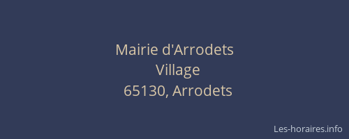 Mairie d'Arrodets