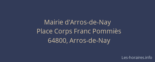 Mairie d'Arros-de-Nay
