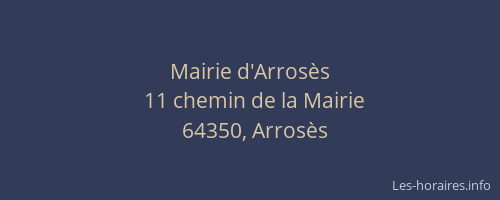 Mairie d'Arros&egrave;s