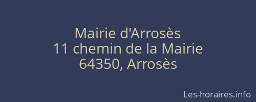 Mairie d'Arrosès