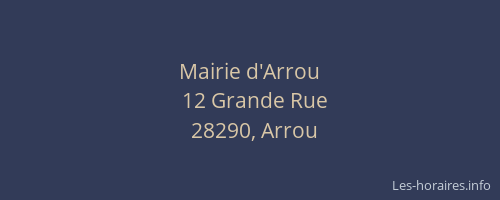 Mairie d'Arrou