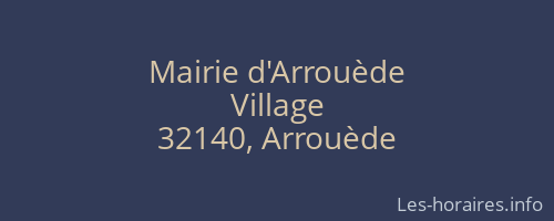 Mairie d'Arrouède