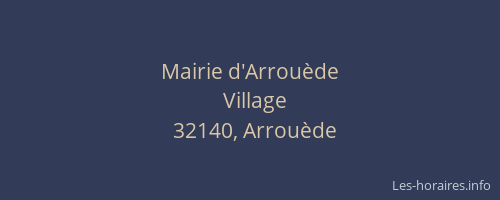 Mairie d'Arrou&egrave;de