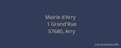 Mairie d'Arry