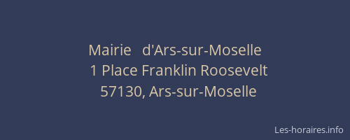 Mairie   d'Ars-sur-Moselle