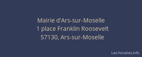 Mairie d'Ars-sur-Moselle
