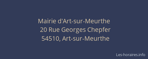 Mairie d'Art-sur-Meurthe