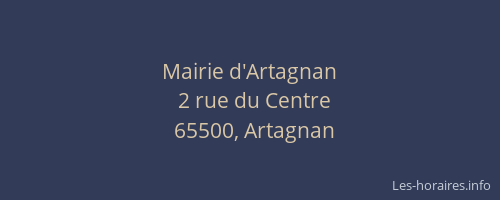 Mairie d'Artagnan