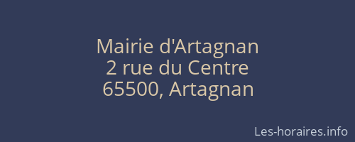 Mairie d'Artagnan
