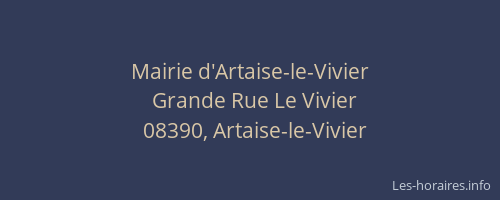 Mairie d'Artaise-le-Vivier