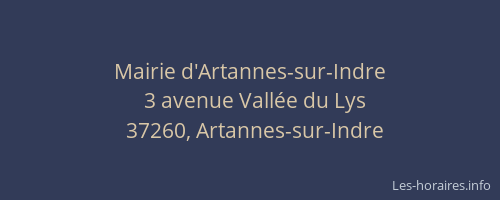 Mairie d'Artannes-sur-Indre