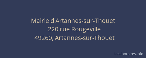 Mairie d'Artannes-sur-Thouet