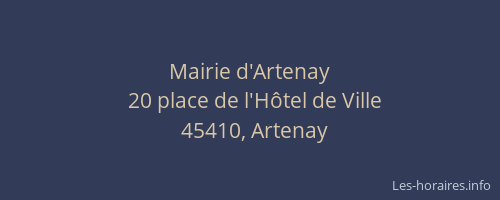 Mairie d'Artenay