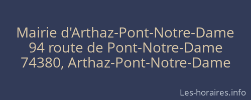 Mairie d'Arthaz-Pont-Notre-Dame