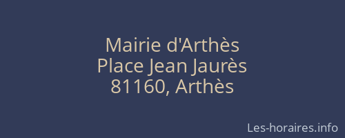 Mairie d'Arthès