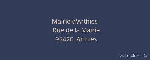Mairie d'Arthies