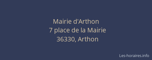 Mairie d'Arthon