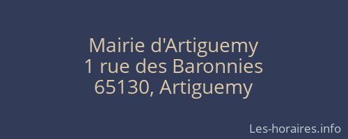 Mairie d'Artiguemy
