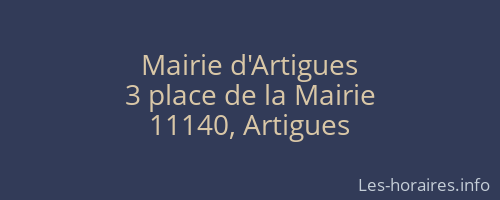 Mairie d'Artigues