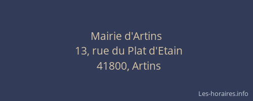 Mairie d'Artins