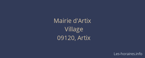 Mairie d'Artix