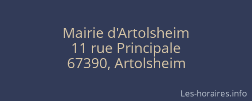 Mairie d'Artolsheim